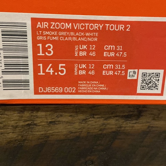Nike Air zoom Victory Tour 2 gray and black ⛳️ golf shoes-BRAND NEW with box - Picture 6 of 6